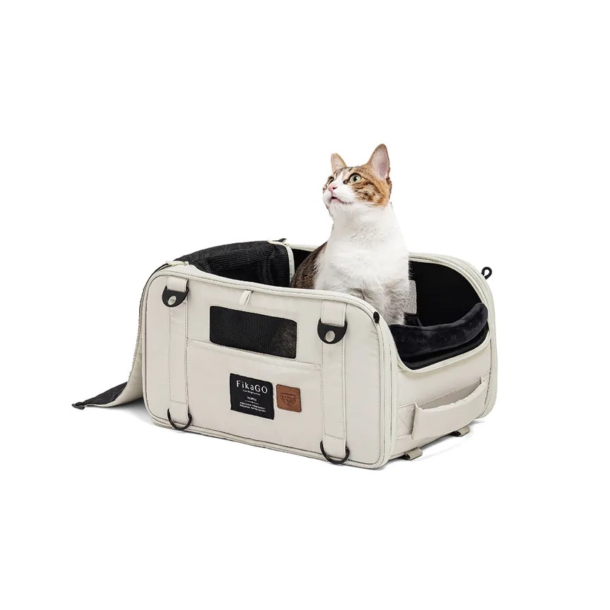 Fikago - Reisdraagtas voor honden en katten TRUFFLE Creamy Cloud