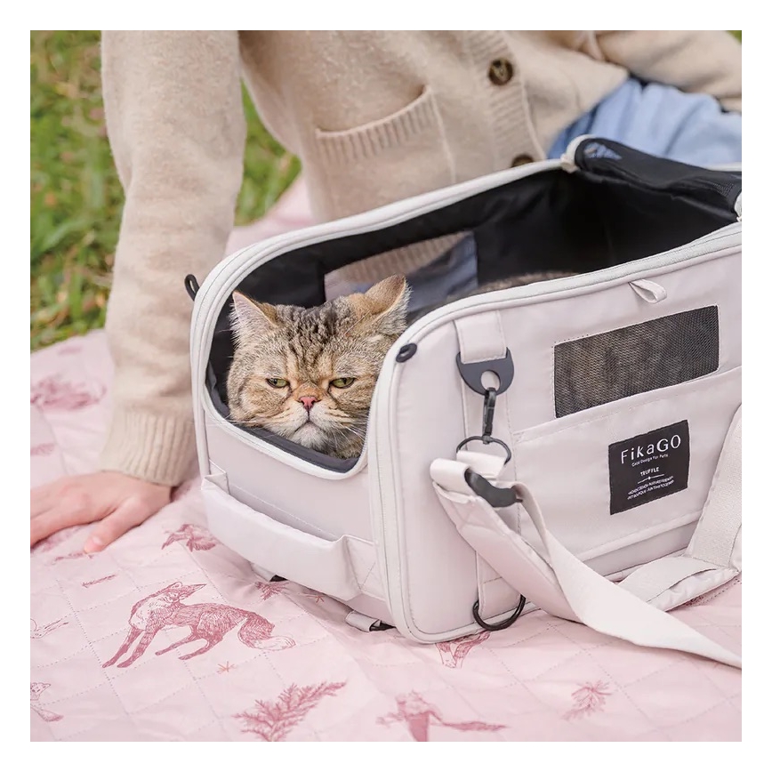 Fikago - Sac de voyage pour chiens et chats TRUFFLE Creamy Cloud