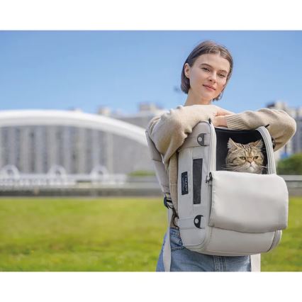 Fikago - Sac de voyage pour chiens et chats TRUFFLE Creamy Cloud