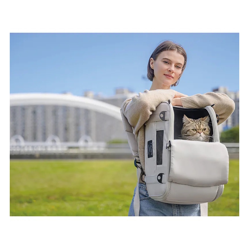 Fikago - Sac de voyage pour chiens et chats TRUFFLE Creamy Cloud