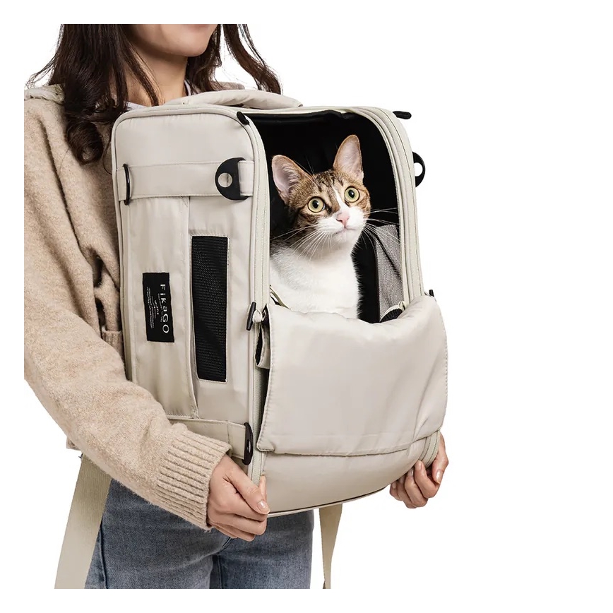 Fikago - Sac de voyage pour chiens et chats TRUFFLE Creamy Cloud