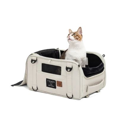 Fikago - Sac de voyage pour chiens et chats TRUFFLE Creamy Cloud