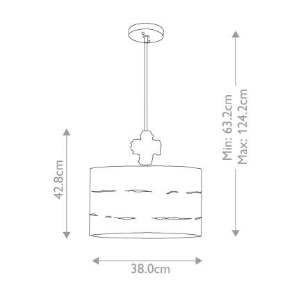 Flambeau - Hanglamp met vaste pendel FRAGMENT 1xE27/60W/230V