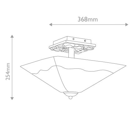 Flambeau STAR-F-S-DG - Plafonnier STAR 2xE27/40W/230V cuivré