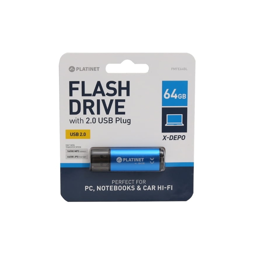 Flash Drive USB 64GB blauw