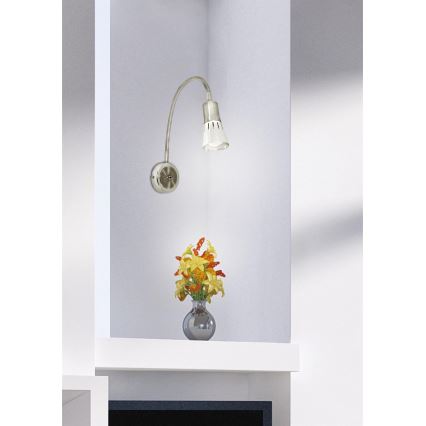 Flexibel klein lampje ARENA 1xE14/40W/230V mat chroom