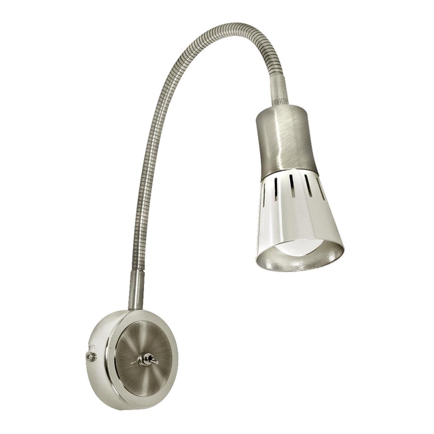 Flexibel klein lampje ARENA 1xE14/40W/230V mat chroom