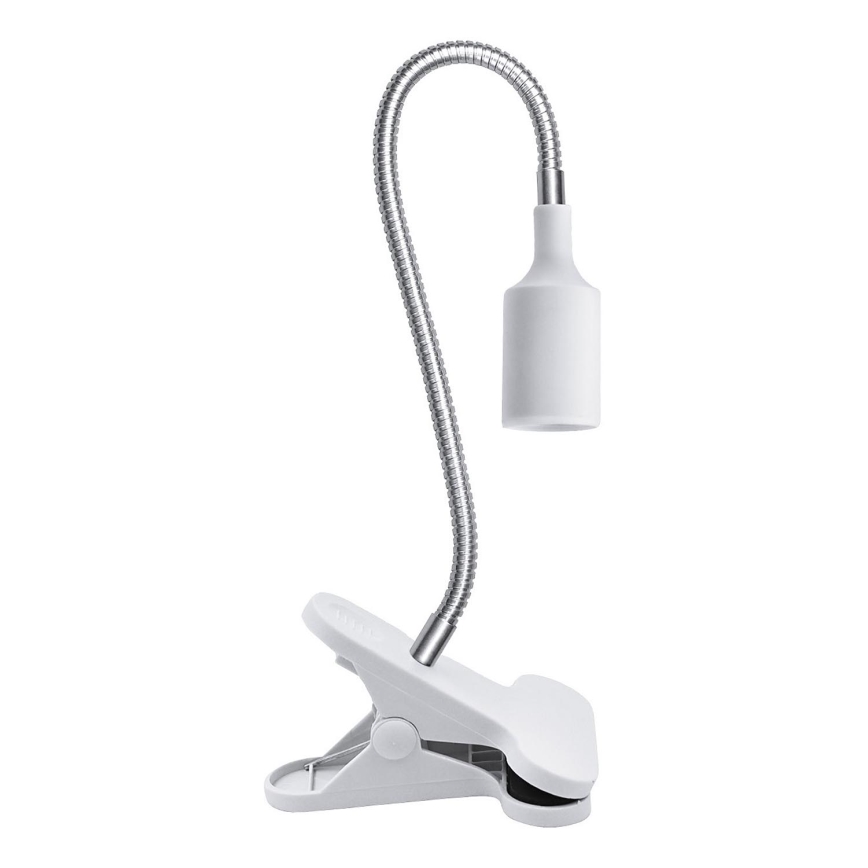 Flexibel tafellamp met clip CLIP 1xE27/30W/230V wit