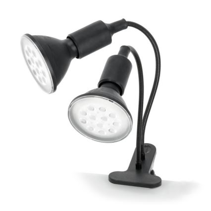 Flexibel tafellamp met clip voor het kweken van planten PLANTY 2xE27/30W/230V zwart