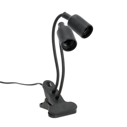 Flexibel tafellamp met clip voor het kweken van planten PLANTY 2xE27/30W/230V zwart
