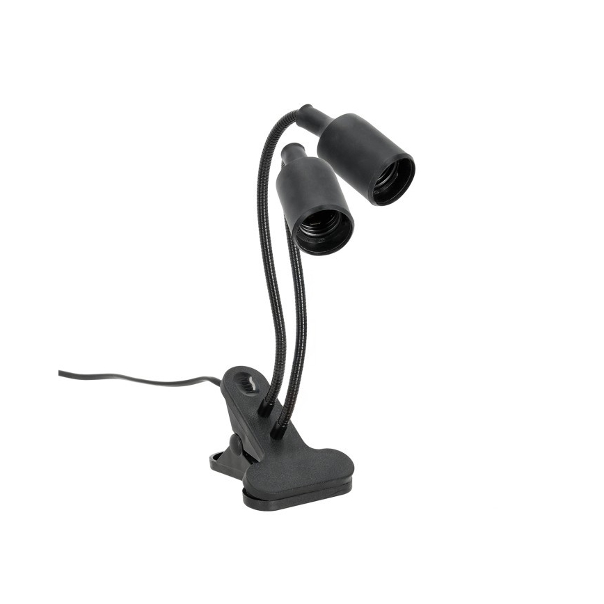 Flexibel tafellamp met clip voor het kweken van planten PLANTY 2xE27/30W/230V zwart