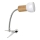 Flexibele klemlamp SVENDA 1xE27/60W/230V eiken/wit