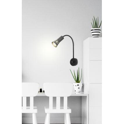 Flexibele lamp ARENA 1xE14/40W/230V zwart