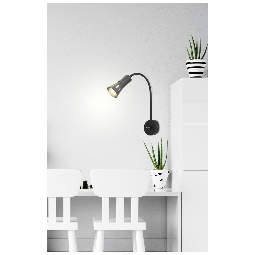 Flexibele lamp ARENA 1xE14/40W/230V zwart