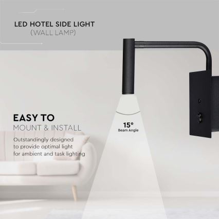 Flexibele LED Wandlamp met USB poort LED/3W/230V