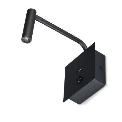 Flexibele LED Wandlamp met USB poort LED/3W/230V