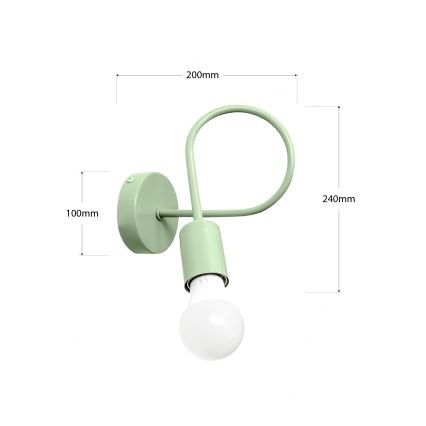 Flexibele wandlamp OXFORD 1xE27/15W/230V groen