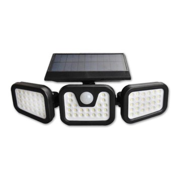 Flexibele zonne-LED-schijnwerper met sensor LED/15W/3,7V 2400 mAh IP54 4500K