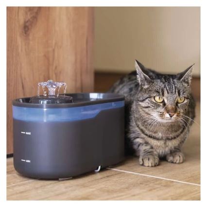 Fontaine à eau pour animaux 2,6 l/5V gris