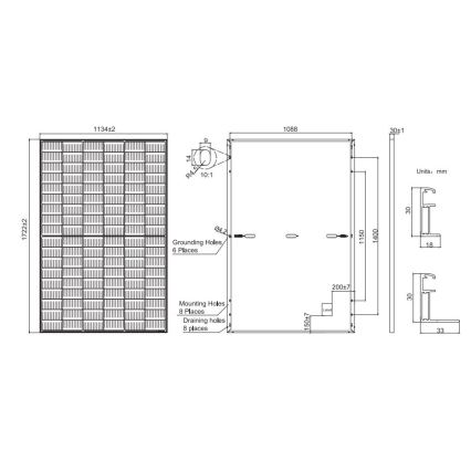 Fotovoltaïsch zonnepaneel JA SOLAR 405Wp zwart Frame IP68 Half Cut