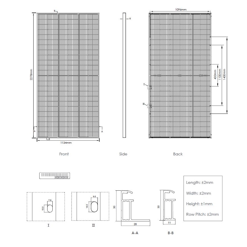 Fotovoltaïsch zonnepaneel JINKO 575Wp IP68 Half Cut tweezijdig - pallet 36 st.