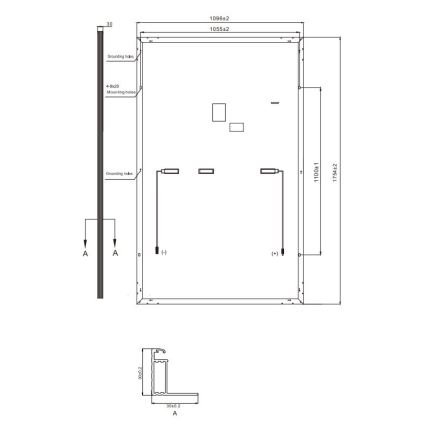 Fotovoltaïsch zonnepaneel RISEN 400Wp Full Black IP68 Half Cut - pallet 36 st.