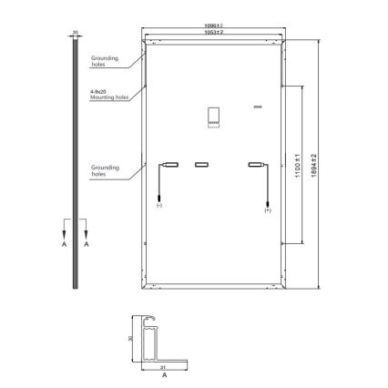 Fotovoltaïsch zonnepaneel Risen 440Wp zwart Frame IP68 Half Cut