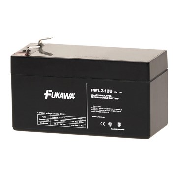 FUKAWA FW 1,2-12 U - Batterie au plomb 12 V / 1,2 Ah / cosses Faston 4,7 mm