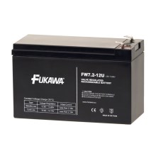FUKAWA FW 7,2-12 F2U - Lood-zuur accu 12V/7,2Ah/faston 6,3mm