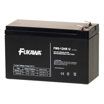 FUKAWA FW 9-12 HR - Batterie plomb-acide 12 V / 9 Ah, cosses Faston 6,3 mm