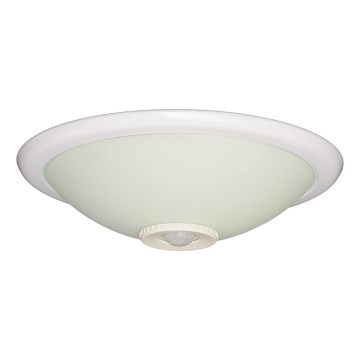 Fulgur s-22941 - Plafondlamp met bewegings- en schemersensor DARINA 2xE27/40W/230V Ø 30 cm wit