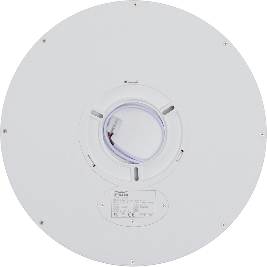 Fulgur s-42586 - LED Plafondlamp met bewegingssensor NOMY-S LED24W/230V 3000/4000/6000K IP40 diameter 30 cm wit