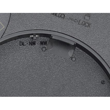 Fulgur s-42587 - Plafonnier avec détecteur de mouvement NOMY-S LED/24W/230V 3000/4000/6000K IP40 d. 30 cm noir