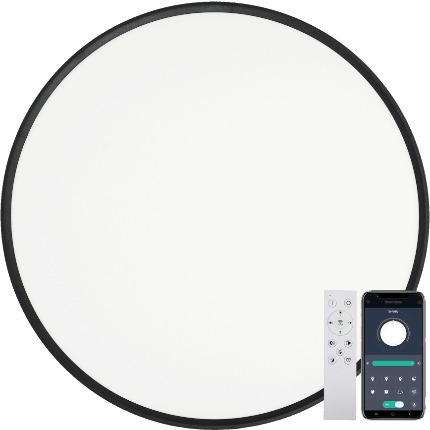 Fulgur s-43042 - Plafonnier LED dimmable NOMY-RC LED/50W/230V 3000/4000/6500K Ø 60 cm IP40 noir + télécommande