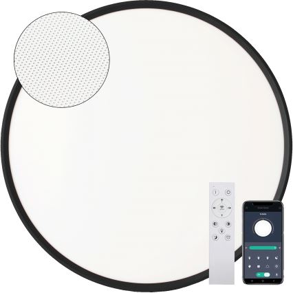 Fulgur s-43057 - Plafonnier LED dimmable NOMY LED/40W/230V 3000-6500K Ø 50 cm UGR19 IP40 Wi-Fi noir + télécommande