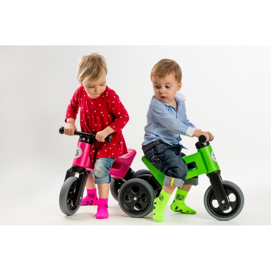 Funny Wheels - Draisienne 2-en-1 RIDER SPORT rose/noir