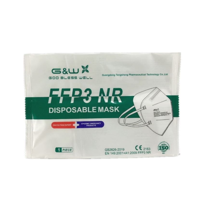 G & W ™ GDGP3 masker FFP3 NR CE 2163 - 100 stuks