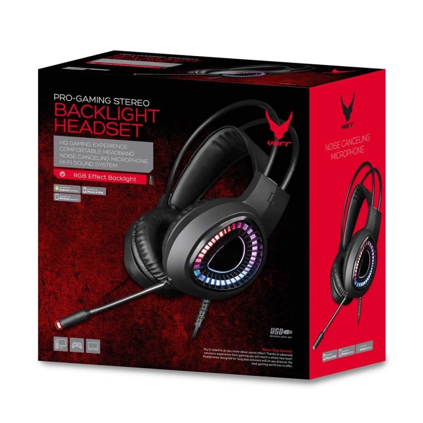 Gaming LED RGB Koptelefoon VARR met microfoon 7.1
