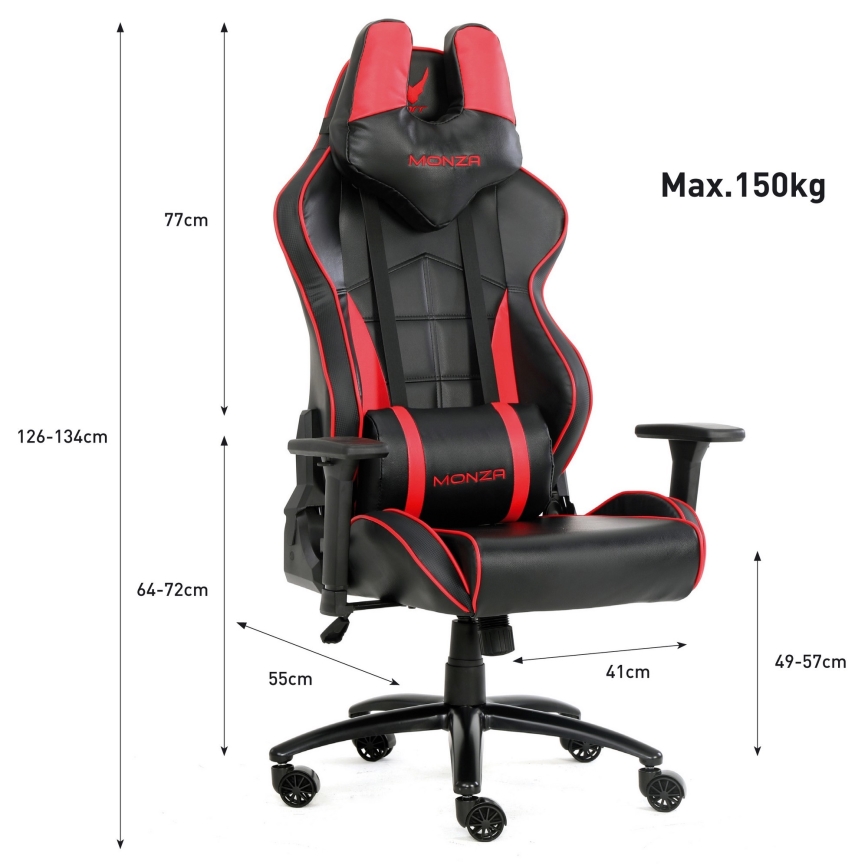 Gaming Stoel VARR Monza zwart/rood