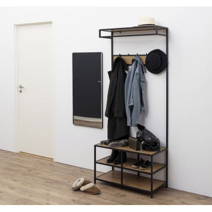 Gang muur SARON eiken/zwart