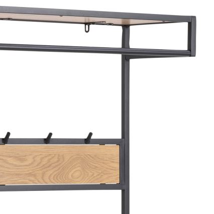 Gang muur SARON eiken/zwart