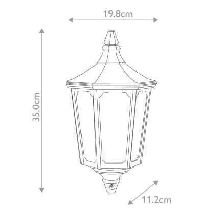 Garden Zone - Applique murale d'extérieur CRICKLADE 1xE27/60W/230V IP44