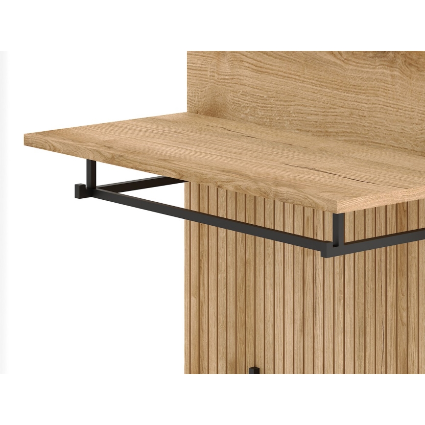 Garderobewand KLEO bruin/grafiet