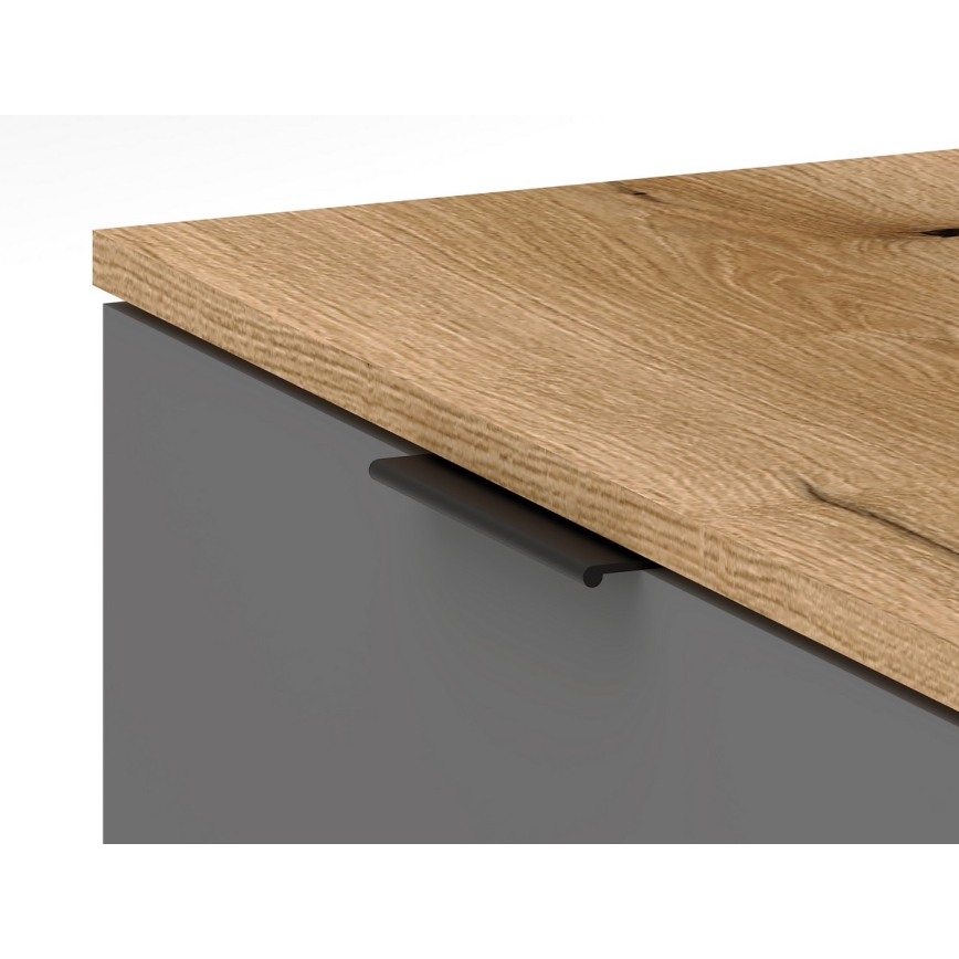 Garderobewand KLEO bruin/grafiet