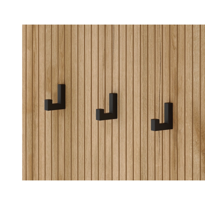 Garderobewand met spiegel SVEN bruin/grafiet