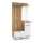 Garderobewand met spiegel SVEN bruin/wit
