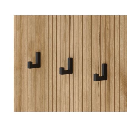 Garderobewand met spiegel SVEN bruin/wit