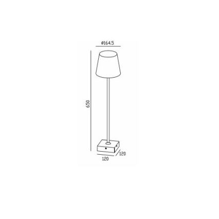 Gardino LX1793-650 - Lampadaire extérieur LED VIOLA LED/7W/230V IP65