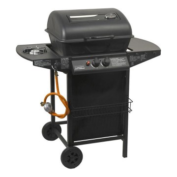 Gasbarbecue met 3 branders, zwart