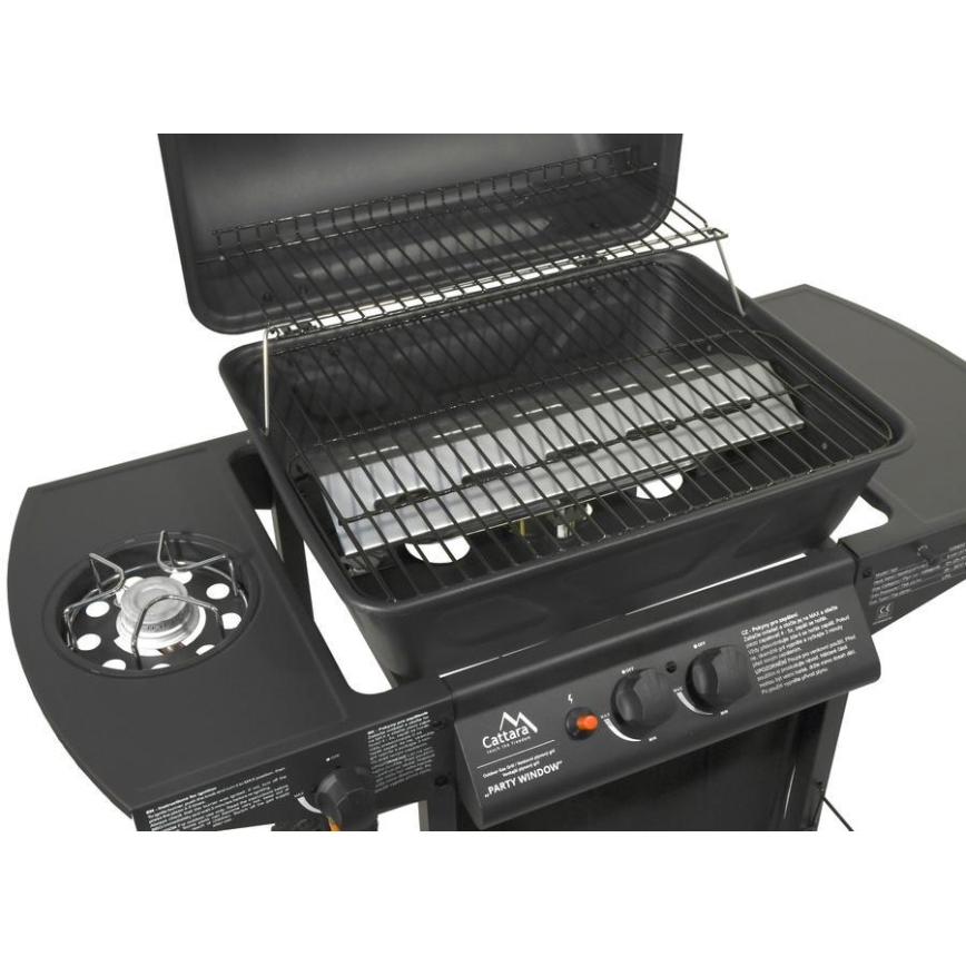 Gasbarbecue met 3 branders, zwart